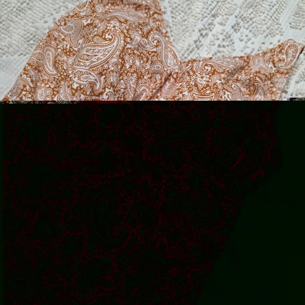 Denim & Co. Womens Beach Surplice One-Piece with Ruching Desert Paisley‎ Size 16